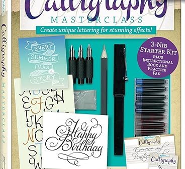 Art Maker Calligraphy Masterclass Kit-3 Nib Starter Kit plus Instructional Book and Practice Pad Online