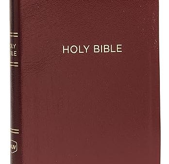 Nkjv, Thinline Reference Bible, Leather-Look, Burgundy, Red Discount