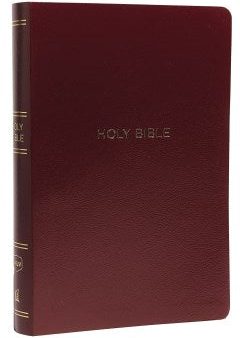 Holy Bible - New King James Version, Burgundy, Leatherflex, Center-Column, Reference, Red Letter Edition  (LEA IND LG) For Sale