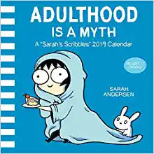 Sarah s Scribbles 2019 Wall Calendar: Adulthood is a Myth Calendar – Wall Calendar Online Hot Sale