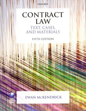 CONTRACT LAW TEXT CASES & MATERIALS 5ED Online