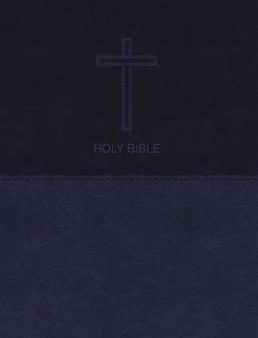 Holy Bible - New King James Version, Navy, Leathersoft, Red Letter Edition, Value Thinline  (LEA) on Sale