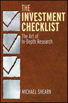 THE INVESTMENT CHECKLIST: THEART OF IN-DEPTH RESEARCH For Cheap